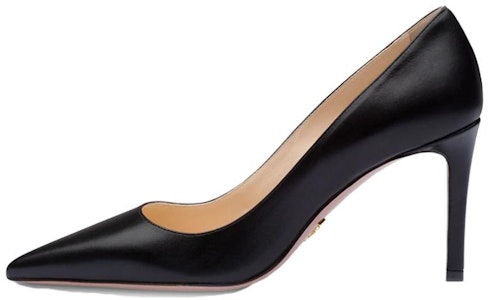 (W) 普拉达黑色尖头皮革高跟鞋 1I834I_011_F0002_F_085 Buy (W) 普拉达黑色尖头皮革高跟鞋 1I834I_011_F0002_F_085