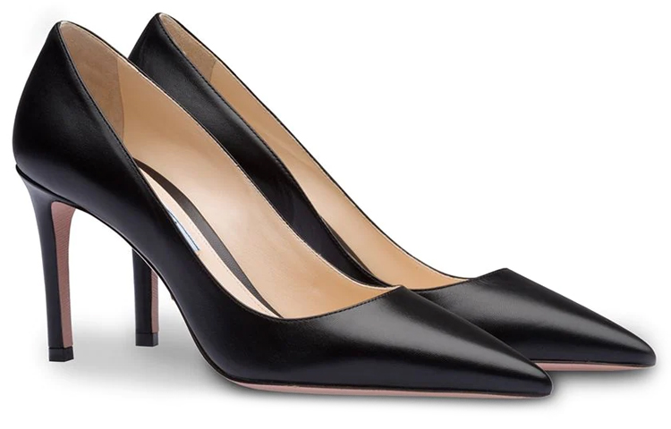 Lookbook (Women) Prada Pointed-Toe Leather High Heels 'Black' 1I834I_011_F0002_F_085