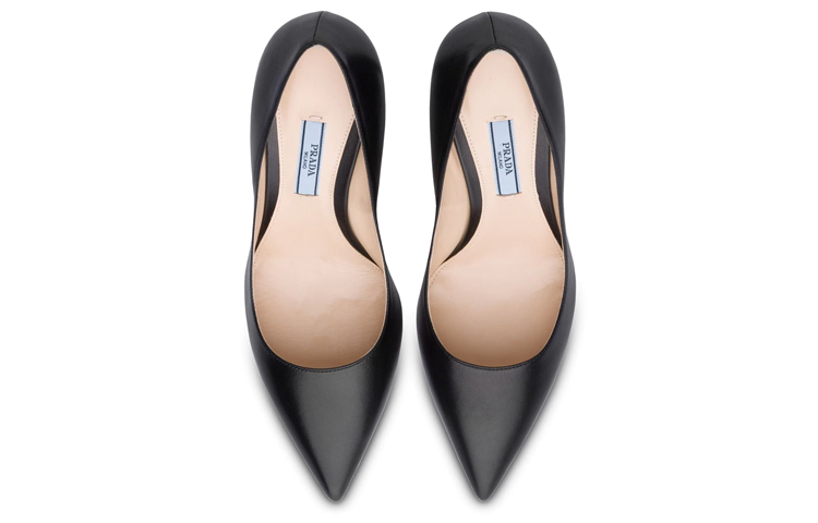 Purchase (Women) Prada Pointed-Toe Leather High Heels 'Black' 1I834I_011_F0002_F_085