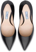 Purchase PRADA 皮革 尖頭套腳 高跟鞋 女款 黑色