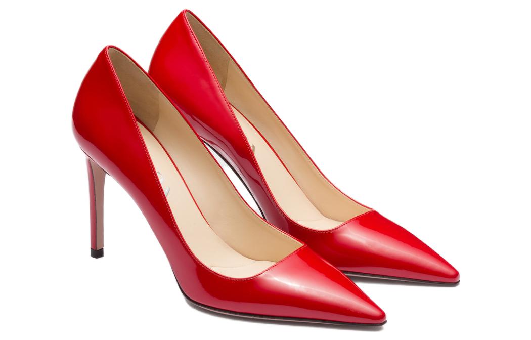 (W) Prada Pointed-Toe Patent Leather High Heel Pumps 'Red' 圖 2