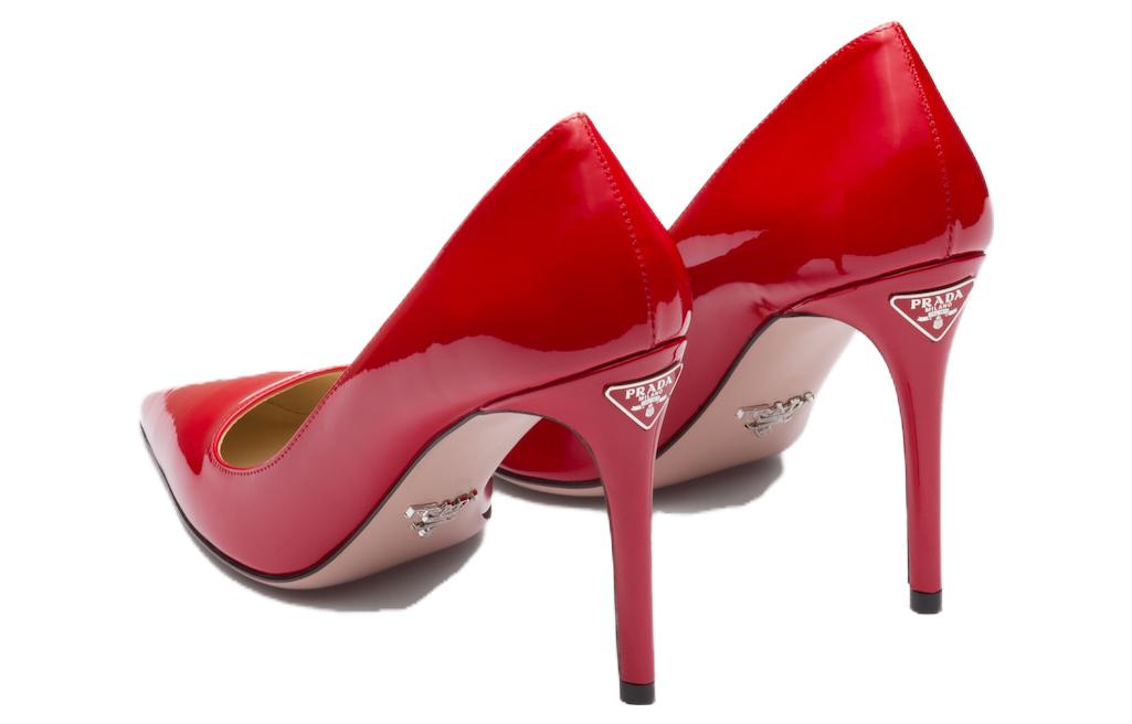 (W) Prada Pointed-Toe Patent Leather High Heel Pumps 'Red' 圖 4