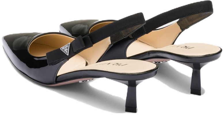(Women) Prada Pointed-Toe Patent Leather Kitten Heels 'Black' 1I190N_069_F0002_F_045 Shop (Women) Prada Pointed-Toe Patent Leather Kitten Heels 'Black' 1I190N_069_F0002_F_045