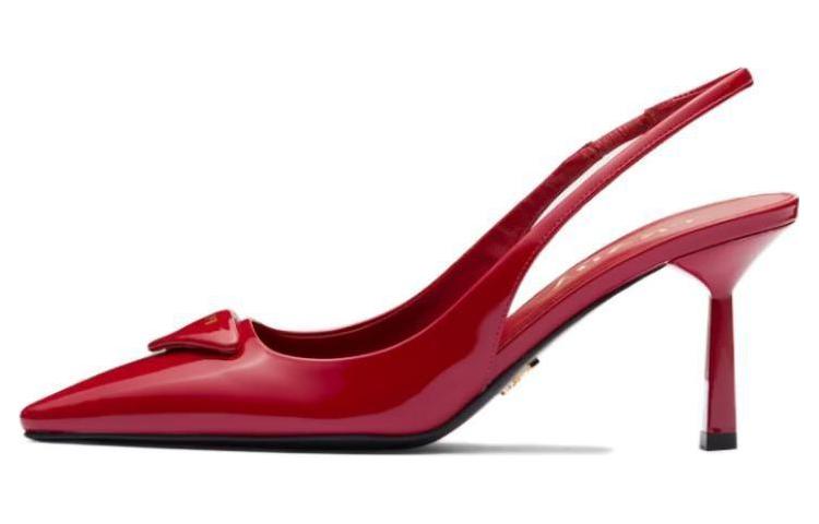 (Women) Prada Pointed-Toe Patent Leather Stiletto 'Cherry Red' 1I901M_JHR_F0E06_F_A075