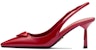 (W) Prada Kasut Stiletto Kulit Berkilat Hujung Runcing 'Merah Ceri' 1I901M_JHR_F0E06_F_A075