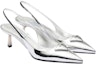 Lookbook (W) Prada Tumit Tinggi Slingback Hujung Runcing 'Logo Perak' 1I901M_055_F0118_F_055