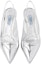Shop (W) Prada Tumit Tinggi Slingback Hujung Runcing 'Logo Perak' 1I901M_055_F0118_F_055