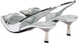Purchase (Women) Prada Pointed-Toe Slingback Stilettos 'Silver Logo' 1I901M_055_F0118_F_055