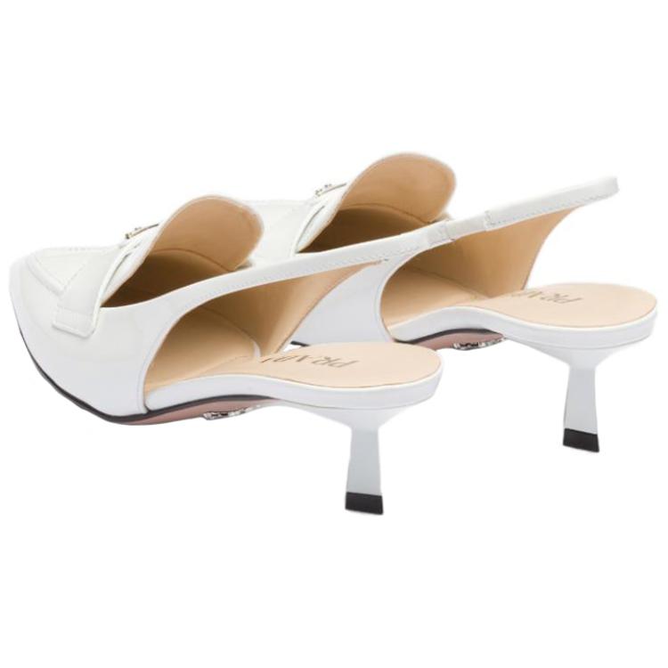(W) Prada Pointed-Toe Stiletto Heels 'White' 圖 5