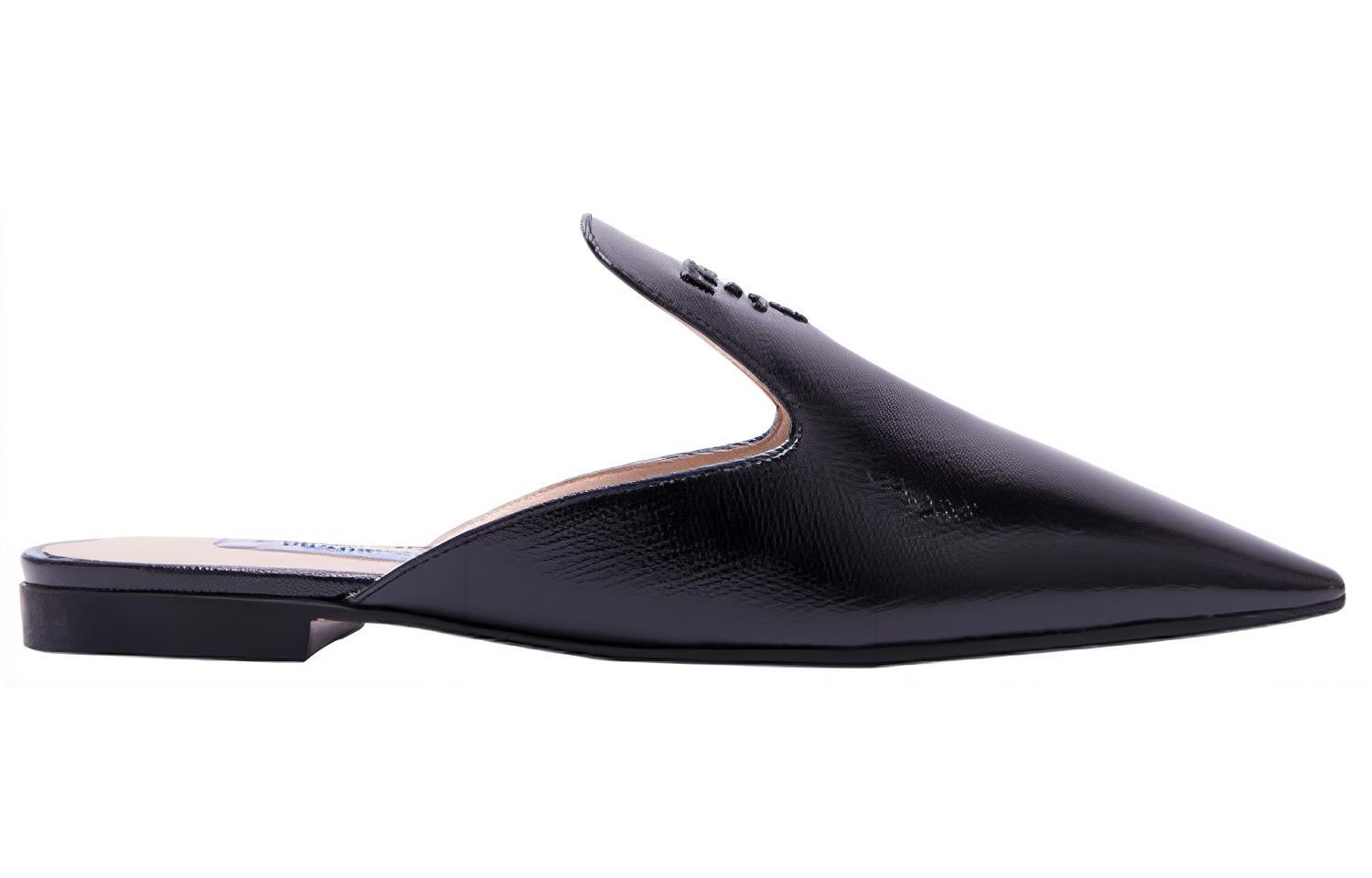 (W) Prada Pointed Patent Leather Mules 'Black' 圖 2