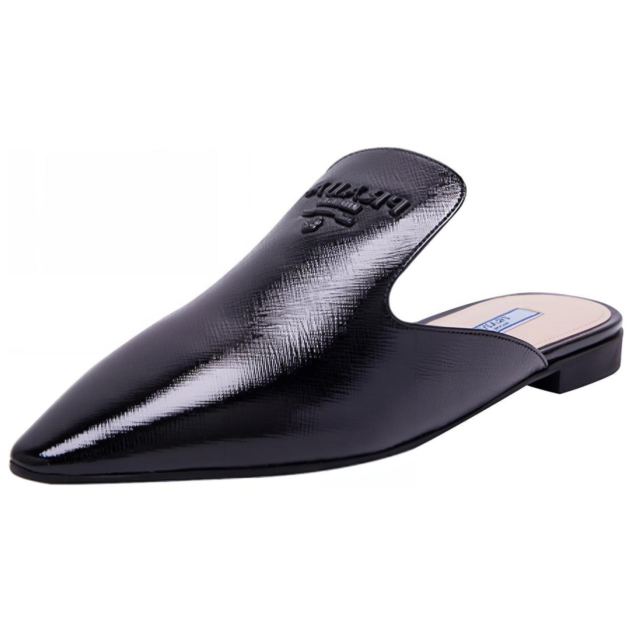 (W) Prada Pointed Patent Leather Mules 'Black' 圖 3