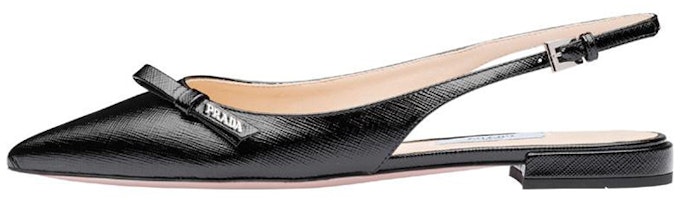 (Women) Prada Pointed Toe Bow Slingback Sandals 'Black' 1F211L_3A9S_F0002 (Women) Prada Pointed Toe Bow Slingback Sandals 'Black' 1F211L_3A9S_F0002