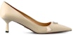 (W) Prada Kasut Tumit Kucing Kulit Kilat 'Ivory' 1I154N_069_F0304