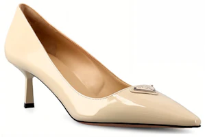 Lookbook (W) Escarpins Prada Cuir Verni Bout Pointu Talon Bas ''Ivoire'' 1I154N_069_F0304