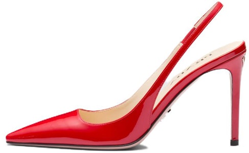 (W) 프라다 레드 페이턴트 슬링백 스틸레토 힐 1I164N_069_F0011_F_095 Buy (W) 프라다 레드 페이턴트 슬링백 스틸레토 힐 1I164N_069_F0011_F_095