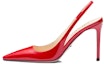 Buy (W) Prada Tumit Tinggi Kulit Slingback Hujung Runcing 'Merah' 1I164N_069_F0011_F_095