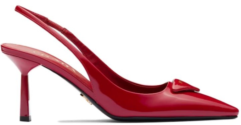 PRADA 普拉達 閃亮 皮革 尖頭扣環 細高跟 高筒鞋 女式 櫻桃紅 Order PRADA 普拉達 閃亮 皮革 尖頭扣環 細高跟 高筒鞋 女式 櫻桃紅