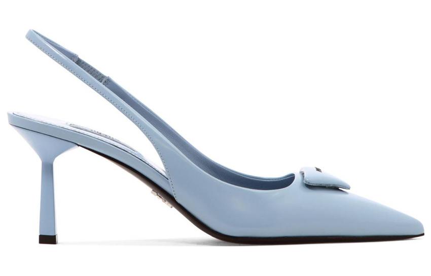 Order (W) Prada Sepatu Stiletto Slingback Ujung Lancip 'Biru Muda' 1I901M_055_F0076