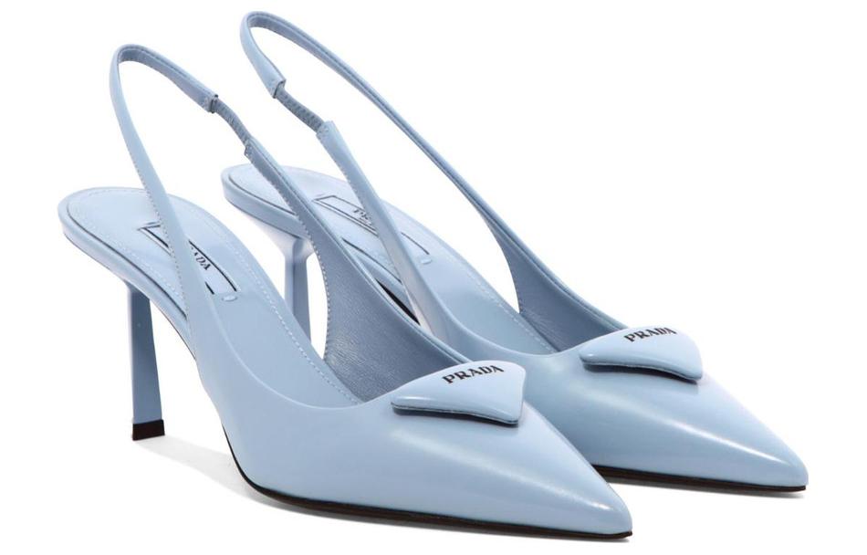 Lookbook (W) Prada Sepatu Stiletto Slingback Ujung Lancip 'Biru Muda' 1I901M_055_F0076