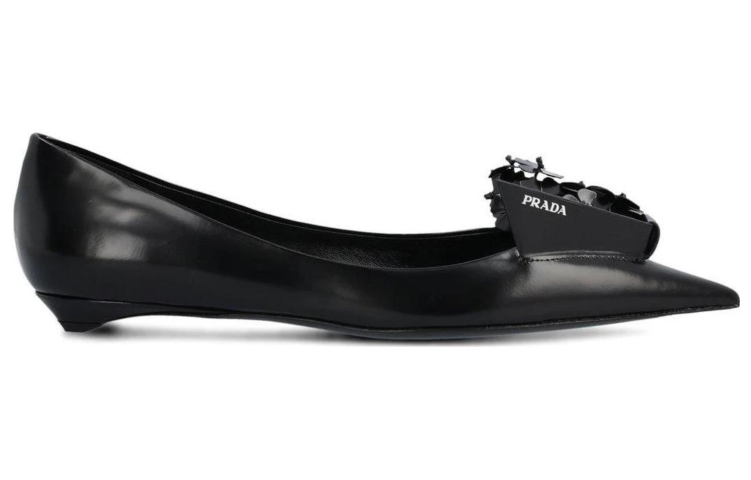(W) Prada Pointed Toe Slip-On 'Black' 圖 2