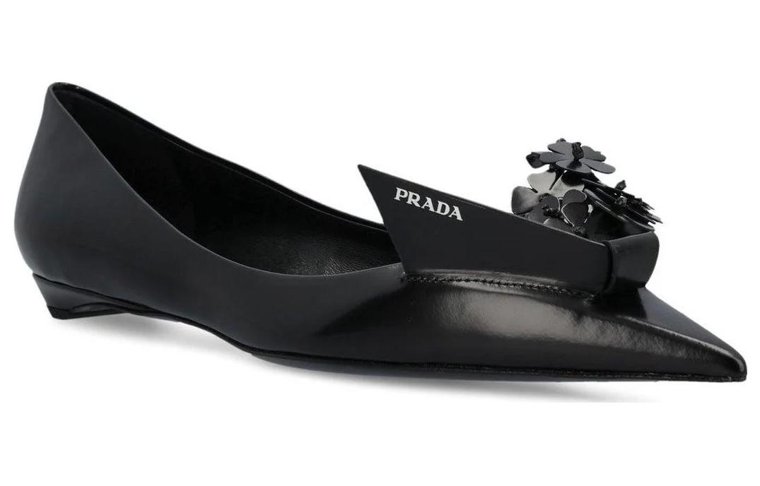 (W) Prada Pointed Toe Slip-On 'Black' 圖 3