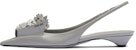 (W) Prada Kasut Slip-On Hujung Tajam 'Kelabu Metalik' 1I317N_055_F0424_F_025