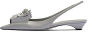 Buy (W) Prada Kasut Slip-On Hujung Tajam 'Kelabu Metalik' 1I317N_055_F0424_F_025