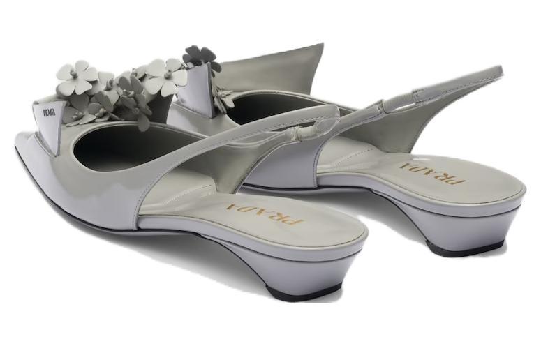 Shop (W) Prada Slip-On a Punta ''Grigio Metallizzato'' 1I317N_055_F0424_F_025
