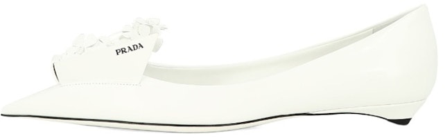 (Women) Prada Pointed Toe Slip-On 'White Casual' 1F291N_055_F0009_F_A015 (Women) Prada Pointed Toe Slip-On 'White Casual' 1F291N_055_F0009_F_A015