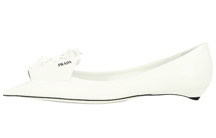 (Women) Prada Pointed Toe Slip-On 'White Casual' 1F291N_055_F0009_F_A015