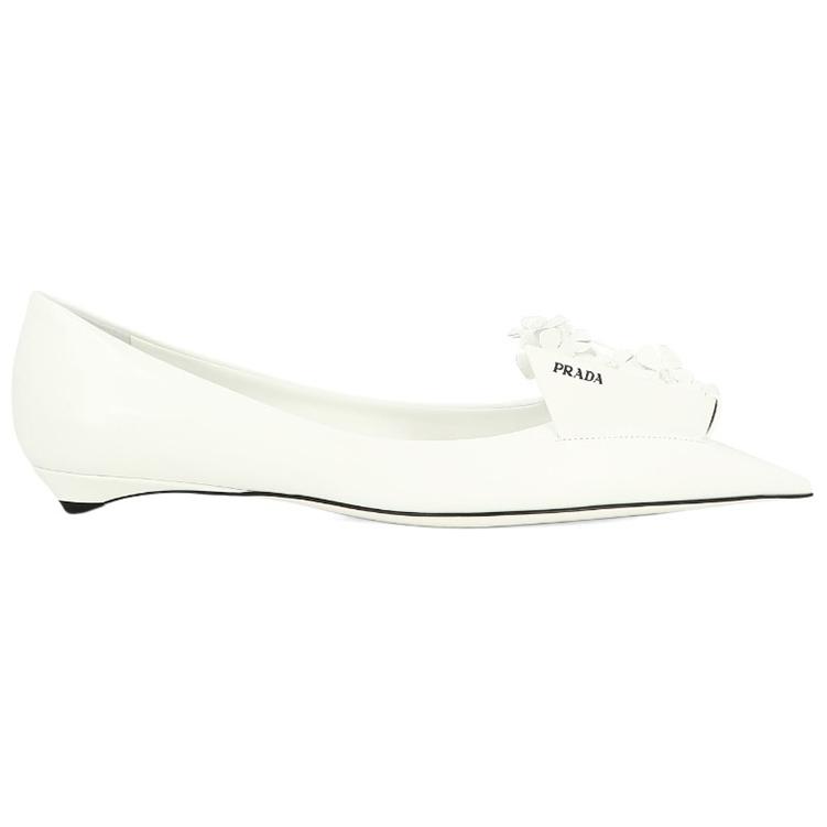 Order (W) Prada Zapatos Mule Punta Fina 'Blanco Casual' 1F291N_055_F0009_F_A015