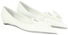 (W) Prada Kasut Slip-On Hujung Runcing 'Putih Kasual' 1F291N_055_F0009_F_A015