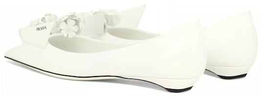 Shop (W) Prada Zapatos Mule Punta Fina 'Blanco Casual' 1F291N_055_F0009_F_A015