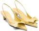 Order (W) Prada Kasut Tumit Blok Hujung Tirus 4.5cm 'Kuning Terang Patent' 1I318N_055_F0901_F_045