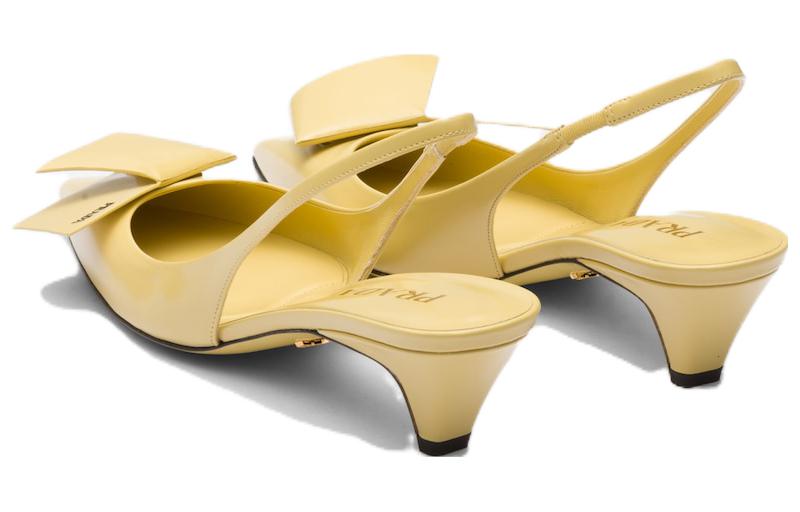 Shop (W) Escarpins Prada à Talons Bloc 4,5cm ''Jaune Brillant Verni'' 1I318N_055_F0901_F_045