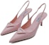 Order (W) Prada Kasut Tumit Tinggi Slip-On Runcing 7.5cm 'Powder Pink' 1I901M_055_F0E18