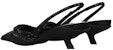 (W) Prada Tumit Kucing Kain Hitam Hujung Runcing 4.5cm 1I756M_2AWL_F0002_F_045