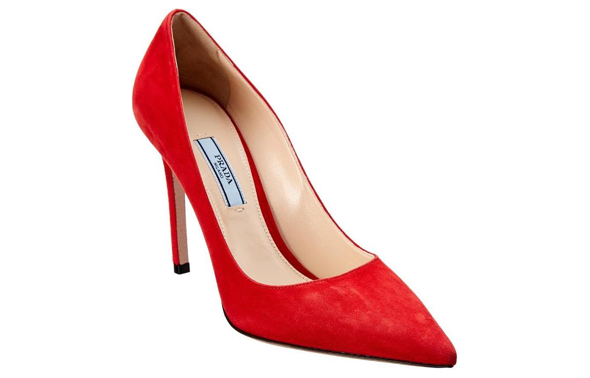 Order (W) 프라다 레드 레더 포인티드 스틸레토 1I834I008F0011