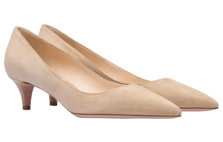 Order (W) 普拉达米色尖头中跟细高跟鞋 1I834I_008_F0770_F_J045