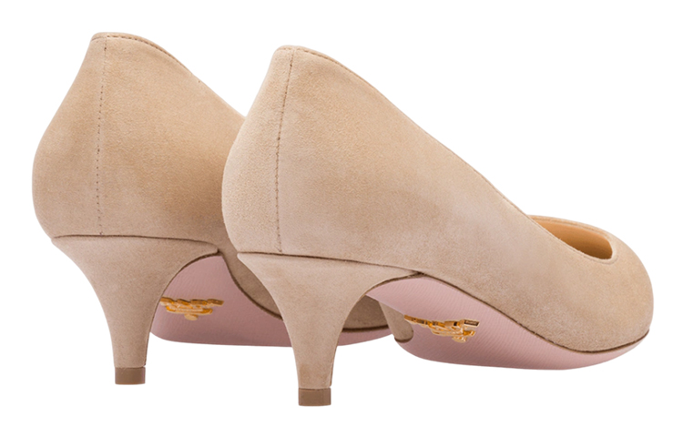 Shop (W) 普拉达米色尖头中跟细高跟鞋 1I834I_008_F0770_F_J045