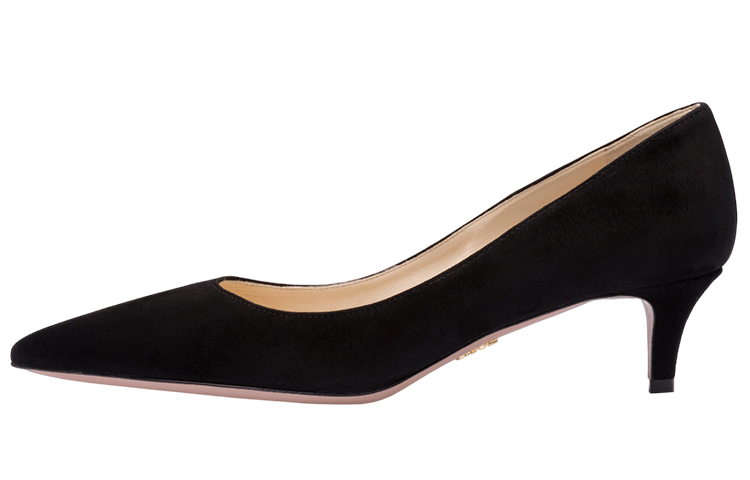 (Women) Prada Pointed Toe Stiletto Mid-Heel 'Black Velvet' 1I834I_008_F0002_F_J045
