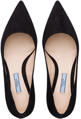 (W) Prada Sepatu Hak Stiletto Runcing 'Beludru Hitam' 1I834I_008_F0002_F_J045 Lookbook (W) Prada Sepatu Hak Stiletto Runcing 'Beludru Hitam' 1I834I_008_F0002_F_J045