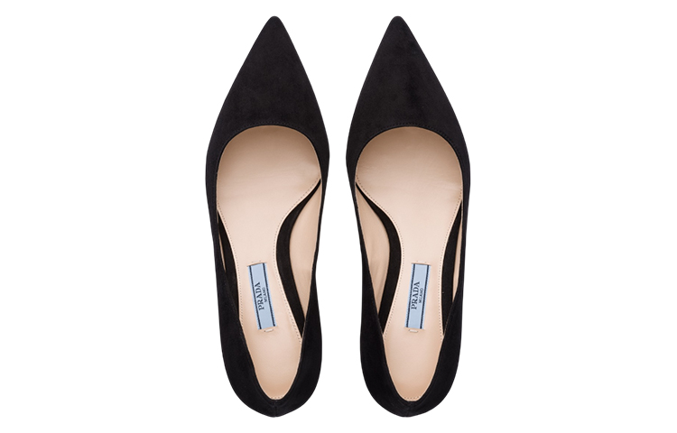 (W) Prada Pointed Toe Stiletto Mid-Heel 'Black Velvet' 圖 3