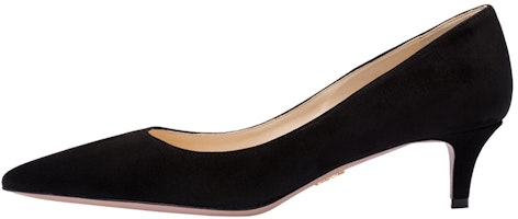 (Women) Prada Pointed Toe Stiletto Mid-Heel 'Black Velvet' 1I834I_008_F0002_F_J045 (Women) Prada Pointed Toe Stiletto Mid-Heel 'Black Velvet' 1I834I_008_F0002_F_J045
