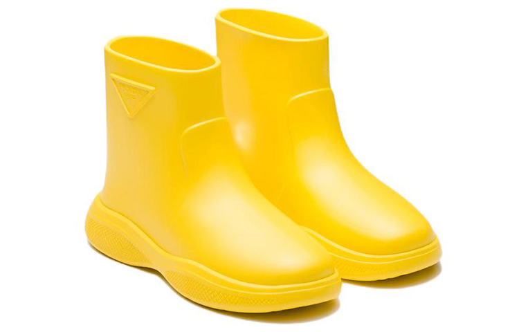 Order (W) Prada Pull-On Boot Hujan Karet Kuning Cerah 1T859M_3LKD_F0377_F_025