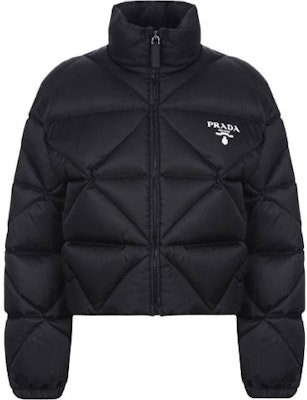 (Women) PRADA Quilted Down Jacket Black Winter with Iconic Logo Design 291947-1WQ8-F0002-S-202 Order (Women) PRADA Quilted Down Jacket Black Winter with Iconic Logo Design 291947-1WQ8-F0002-S-202