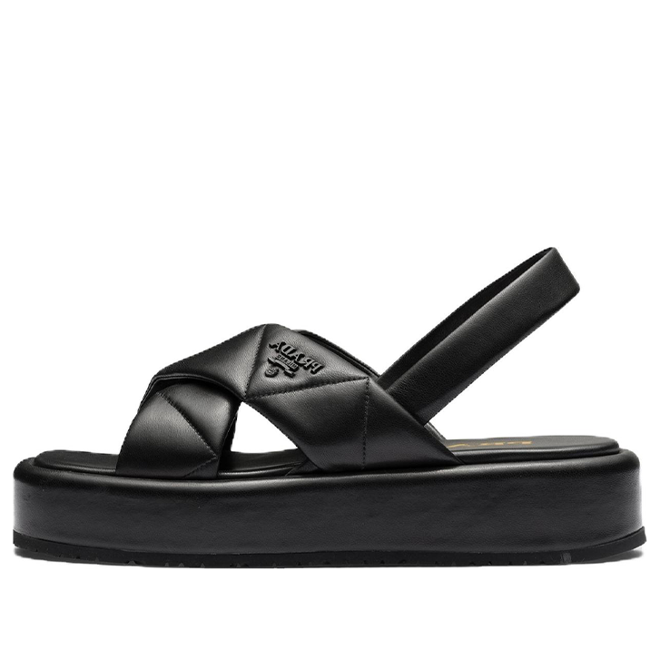 (Women) Prada Quilted Leather Slingback Sandals 1XZ749_038_F0002_F_035 'Black' 1XZ749038F0002F035