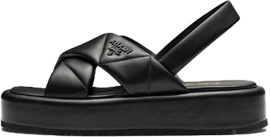 (Women) Prada Quilted Leather Slingback Sandals 'Black' 1XZ749_038_F0002_F_035 (Women) Prada Quilted Leather Slingback Sandals 'Black' 1XZ749_038_F0002_F_035