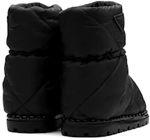 Shop PRADA 普拉达 絎縫尼龍 戶外休閒雪地靴 女款 黑色