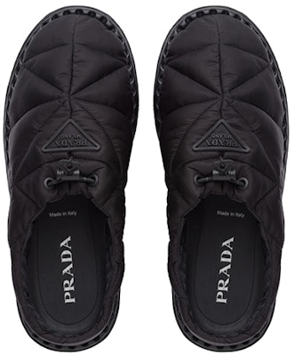 PRADA 普拉達 加墊尼龍拖鞋 黑色 Shop PRADA 普拉達 加墊尼龍拖鞋 黑色